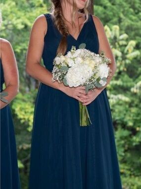 Azazie Navy Blue Bridesmaid Dress sz A12